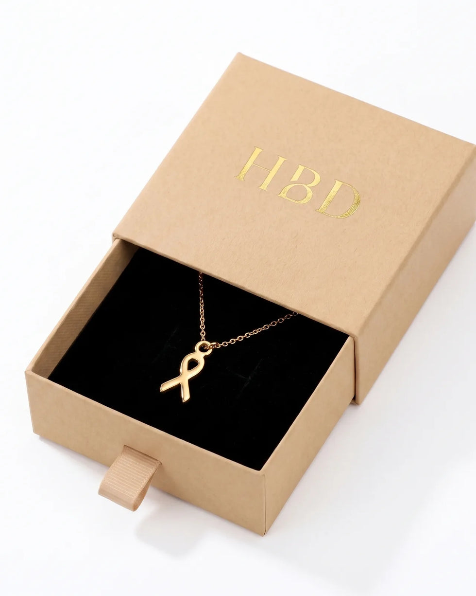 Ribbon Charm Necklace & Bracelet