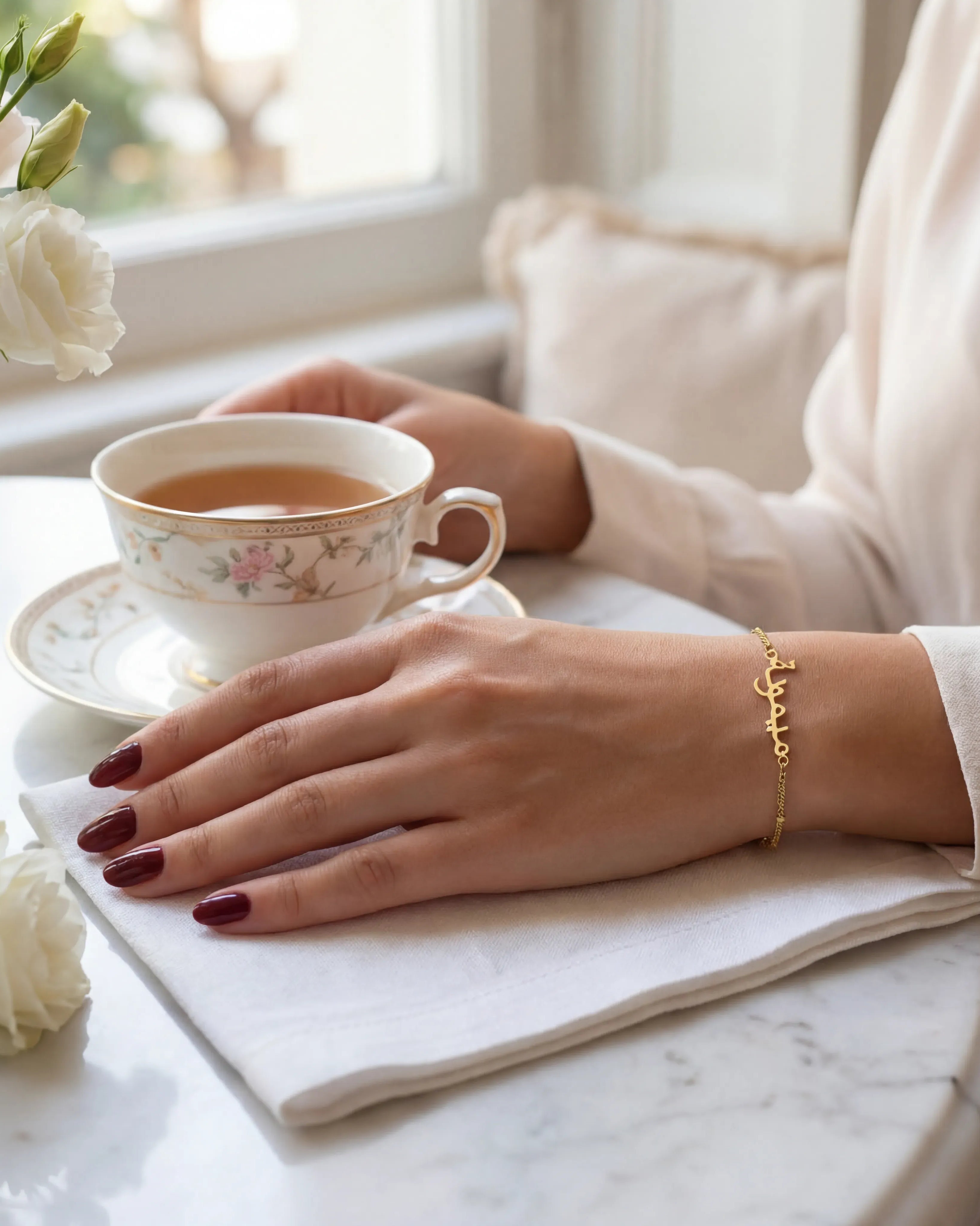 Bracelet Personalised Arabic Name Bracelet HBD Personalised Arabic Name Bracelet