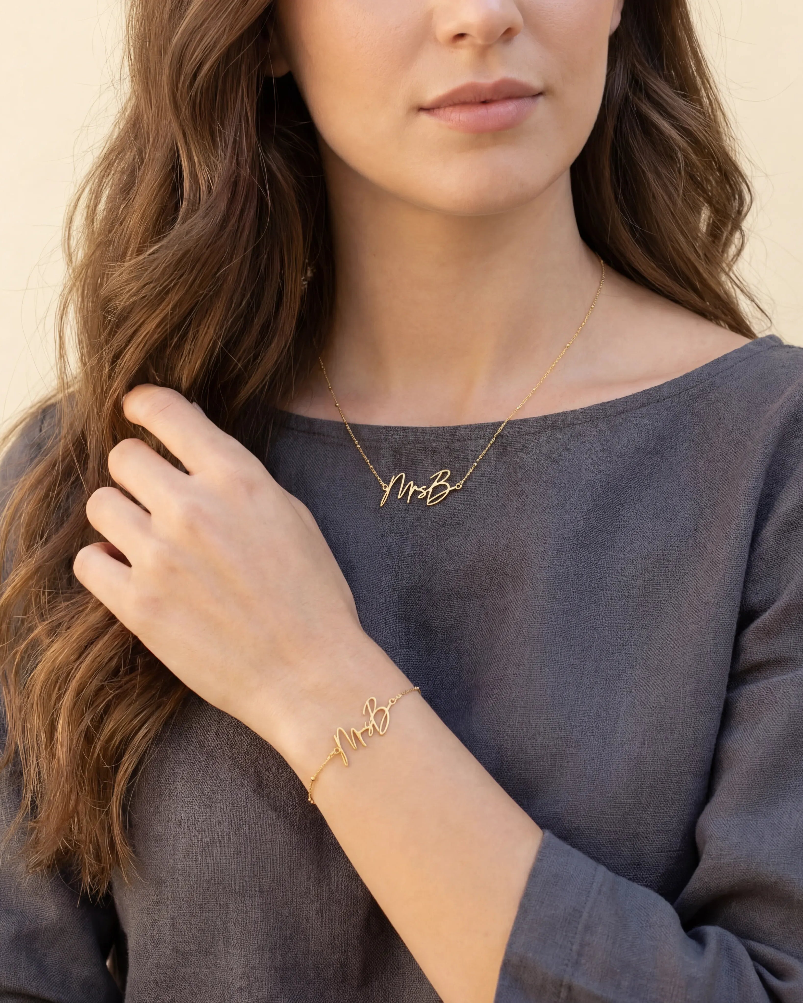 Bracelet Personalised Mrs Bracelet HBD Custom Mrs Name Bracelet – Gold or Silver Personalised Bridal Jewellery