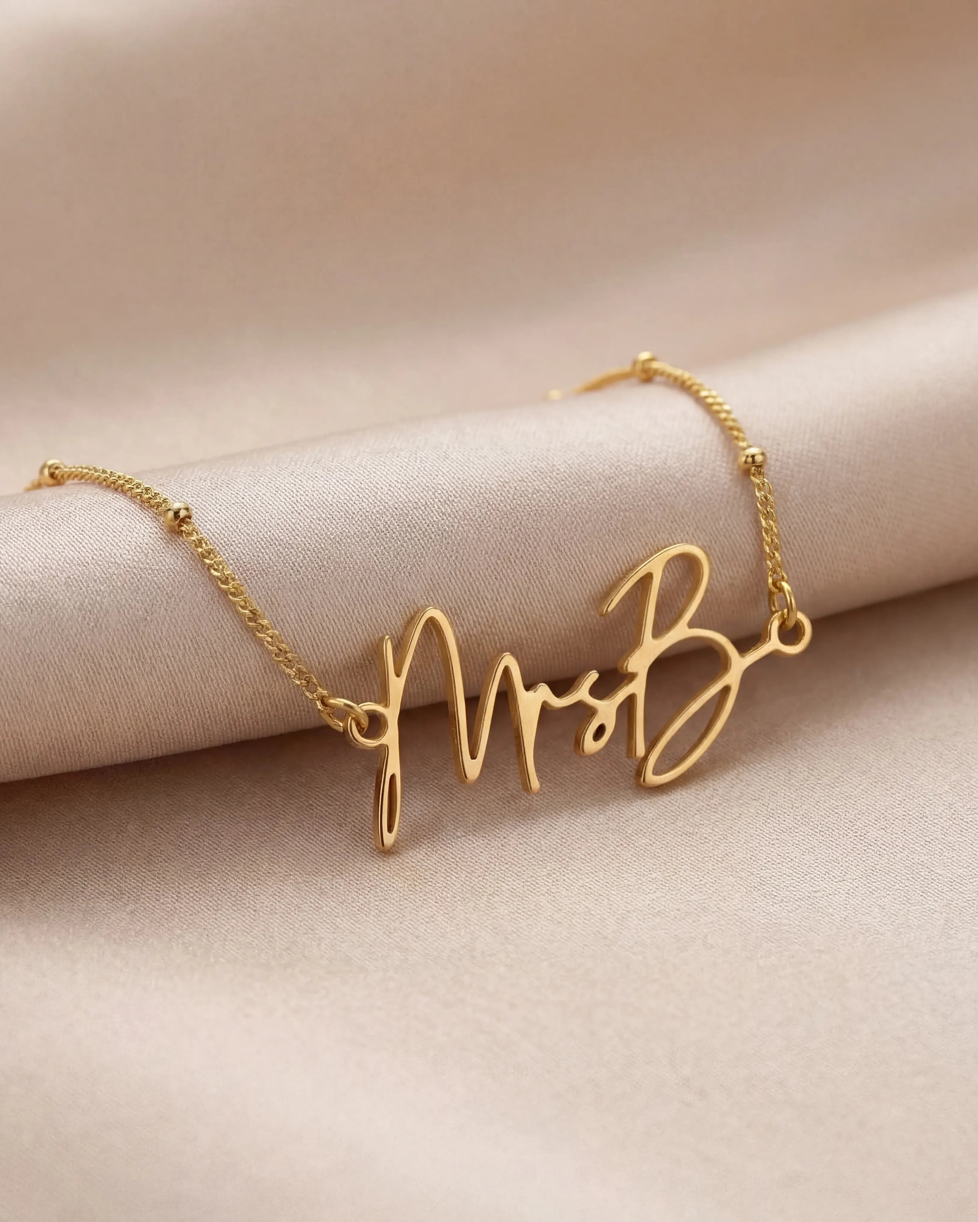 Bracelet Personalised Mrs Bracelet HBD Custom Mrs Name Bracelet – Gold or Silver Personalised Bridal Jewellery