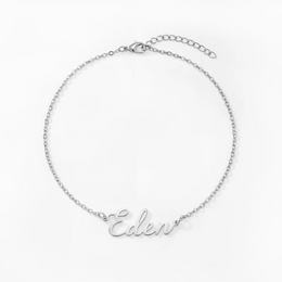 Personalised Name Bracelet in Gold or Silver – Custom Bracelet Gift for Her - Font3