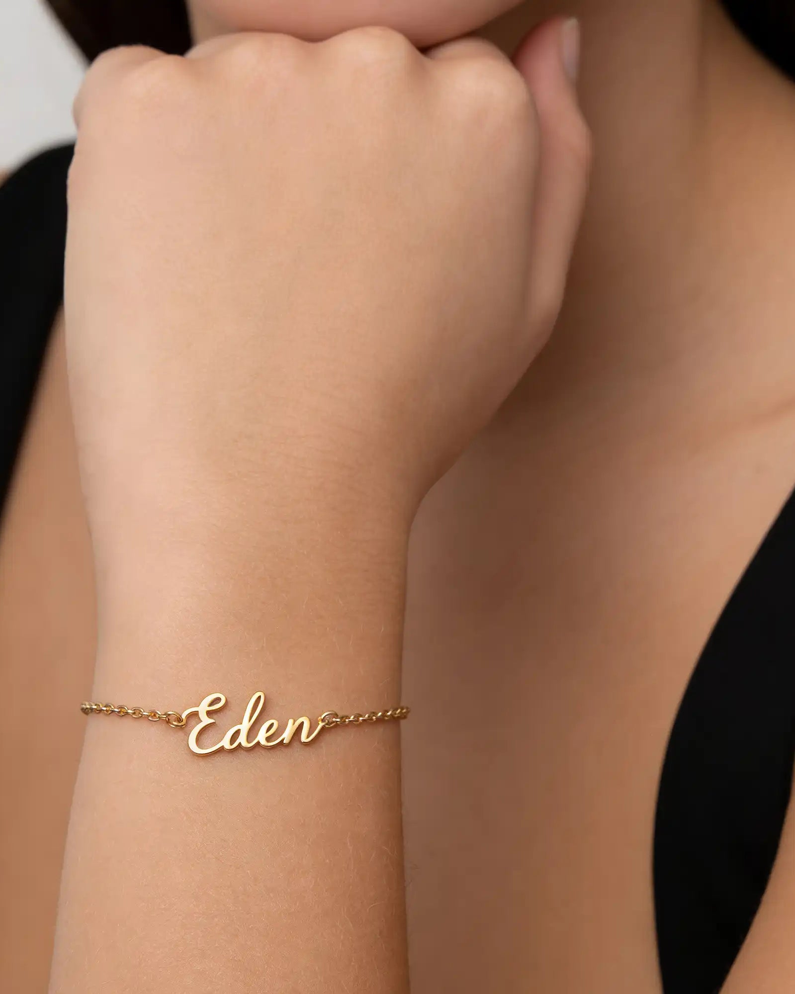 Bracelet Personalised Name Bracelet HBD Personalised Name Bracelet in Gold or Silver – Custom Bracelet Gift for Her - Font3