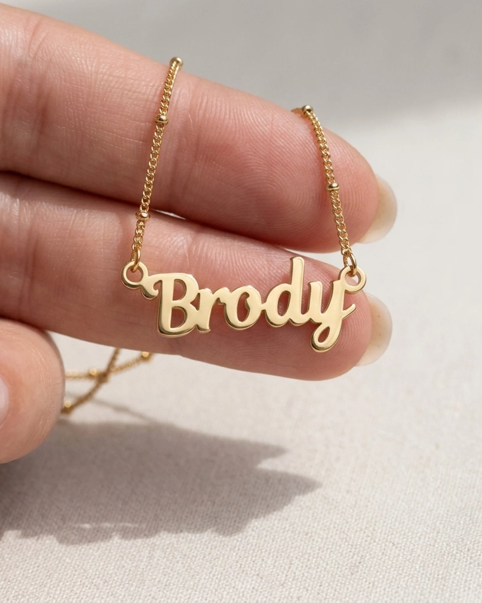 Brody Name Necklace | 18ct Gold, Silver & Vermeil | Ready to Ship