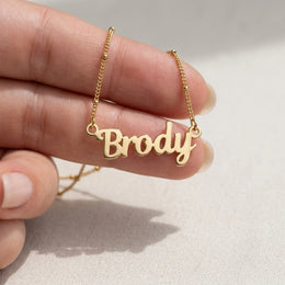 Brody Name Necklace | 18ct Gold, Silver & Vermeil | Ready to Ship