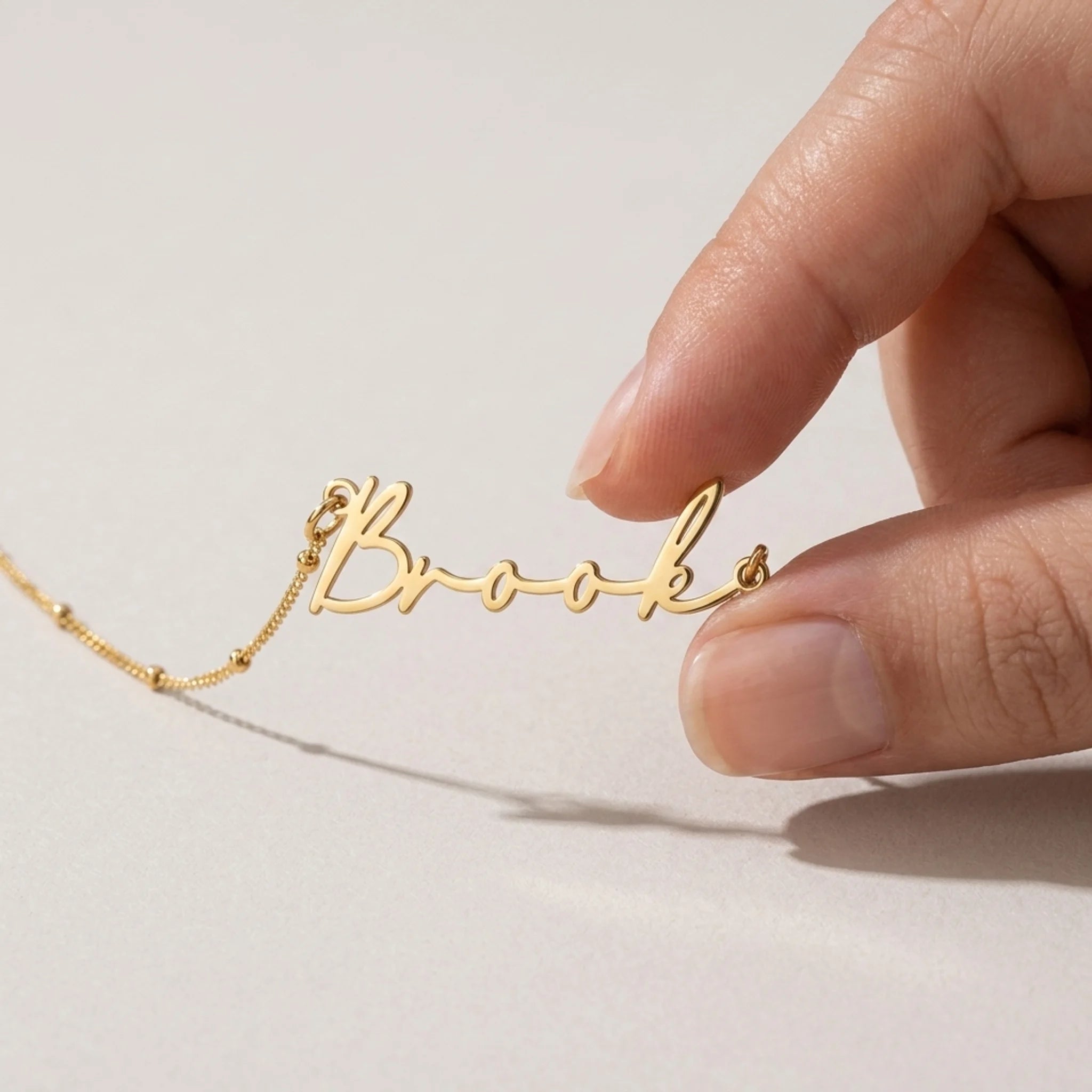 Brooke Name Necklace | 18ct Gold, Silver & Vermeil | Ready to Ship