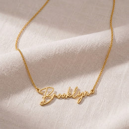Brooklyn Name Necklace | 18ct Gold, Silver & Vermeil | Ready to Ship