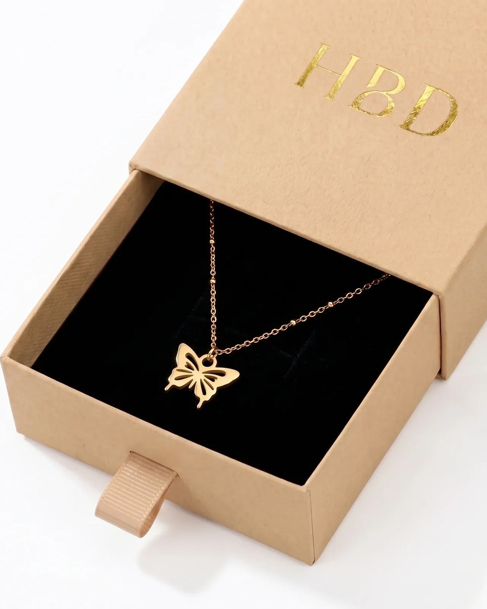 Butterfly Charm Necklace & Bracelet