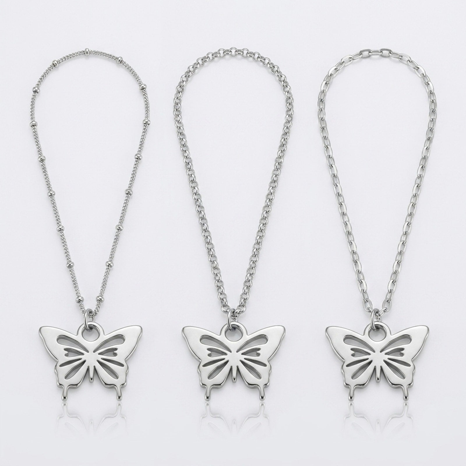 Butterfly Charm Necklace & Bracelet