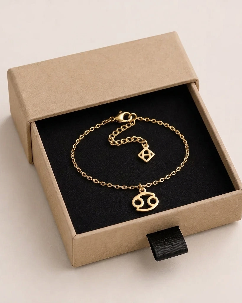 Cancer Zodiac Bracelet | Star Sign Charm, Gold & Silver