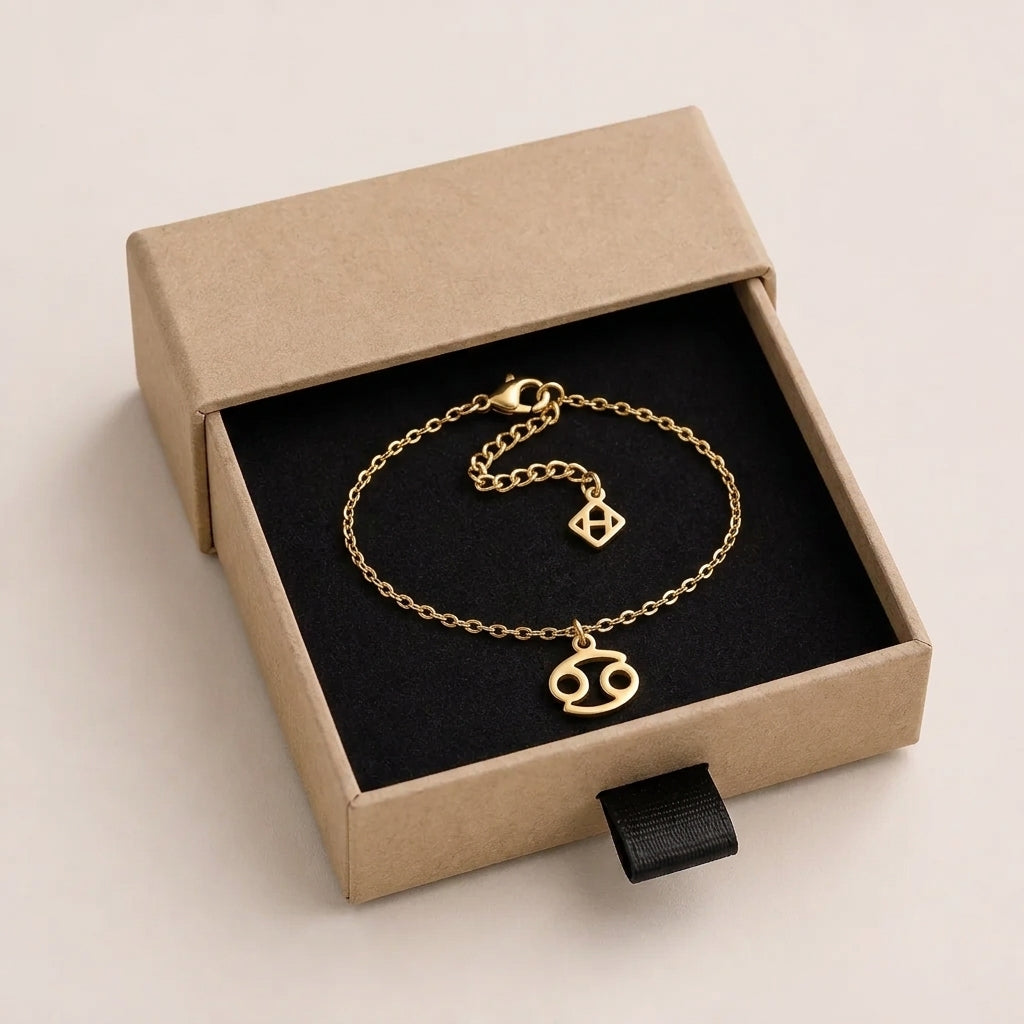 Cancer Zodiac Bracelet | Star Sign Charm, Gold & Silver