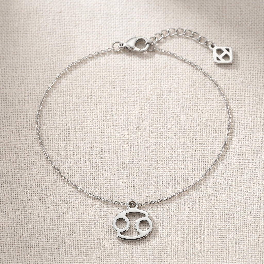 Cancer Zodiac Bracelet | Star Sign Charm, Gold & Silver
