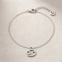 Cancer Zodiac Bracelet | Star Sign Charm, Gold & Silver
