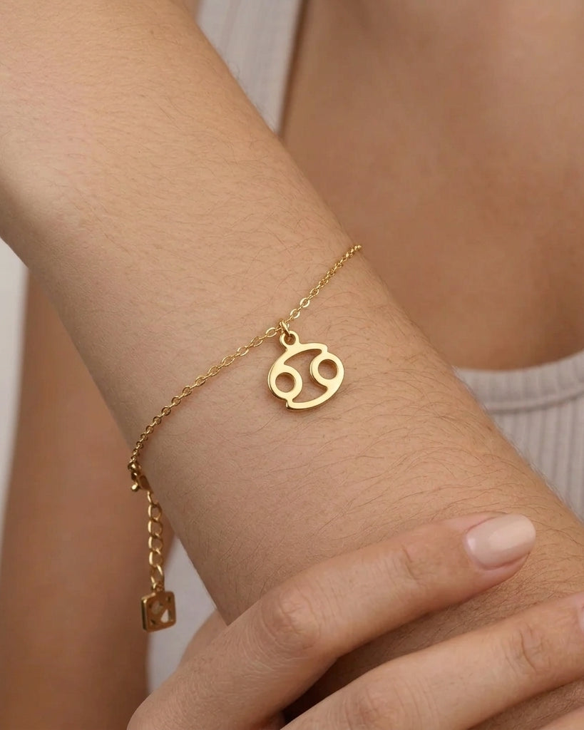 Cancer Zodiac Bracelet | Star Sign Charm, Gold & Silver