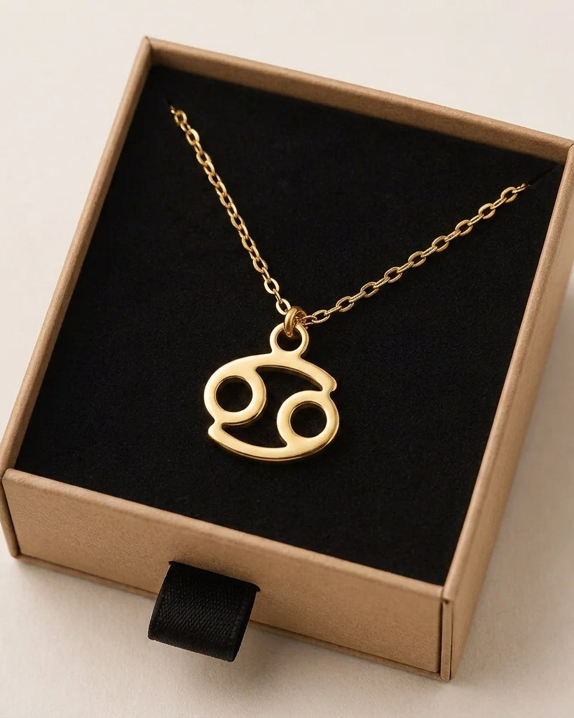 Cancer Zodiac Necklace | Star Sign Pendant, Gold & Silver