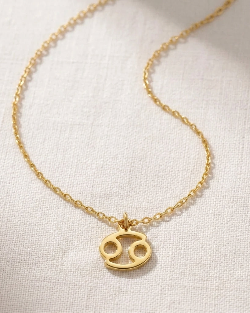 Cancer Zodiac Necklace | Star Sign Pendant, Gold & Silver