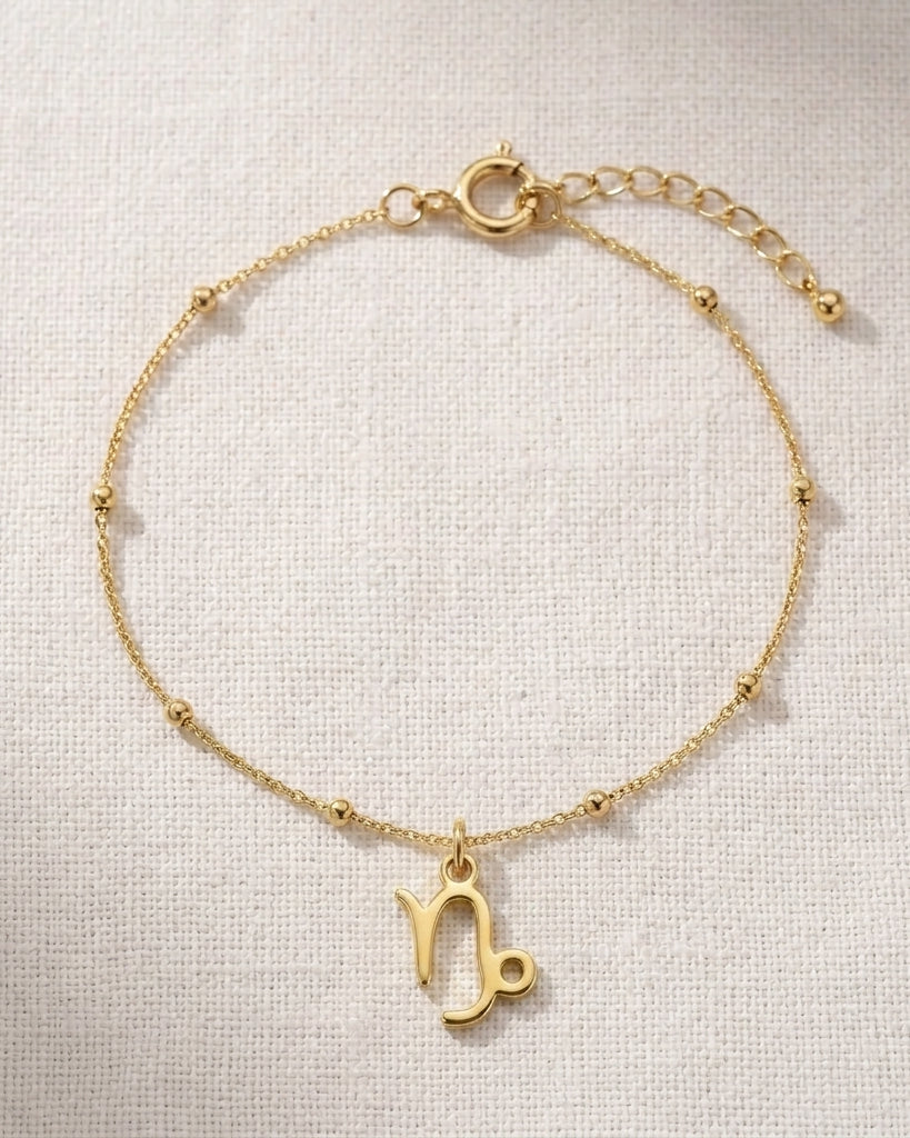 Capricorn Zodiac Bracelet | Star Sign Charm, Gold & Silver