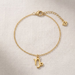 Capricorn Zodiac Bracelet | Star Sign Charm, Gold & Silver