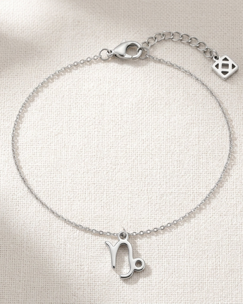 Capricorn Zodiac Bracelet | Star Sign Charm, Gold & Silver