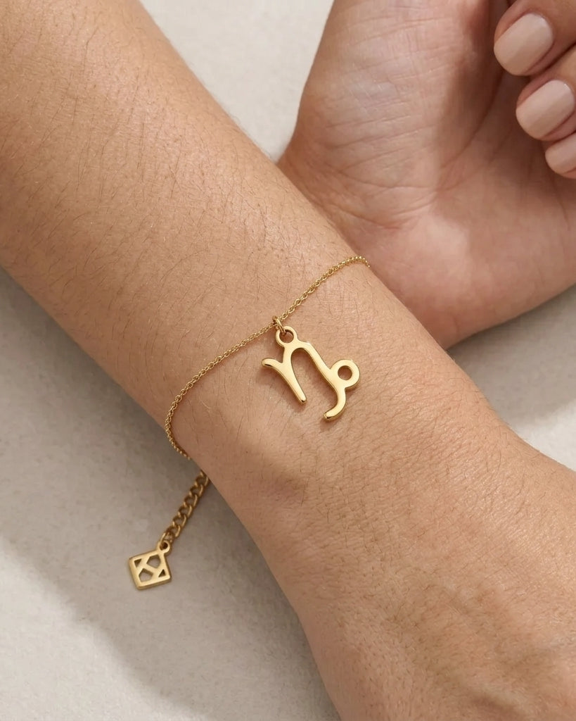 Capricorn Zodiac Bracelet | Star Sign Charm, Gold & Silver