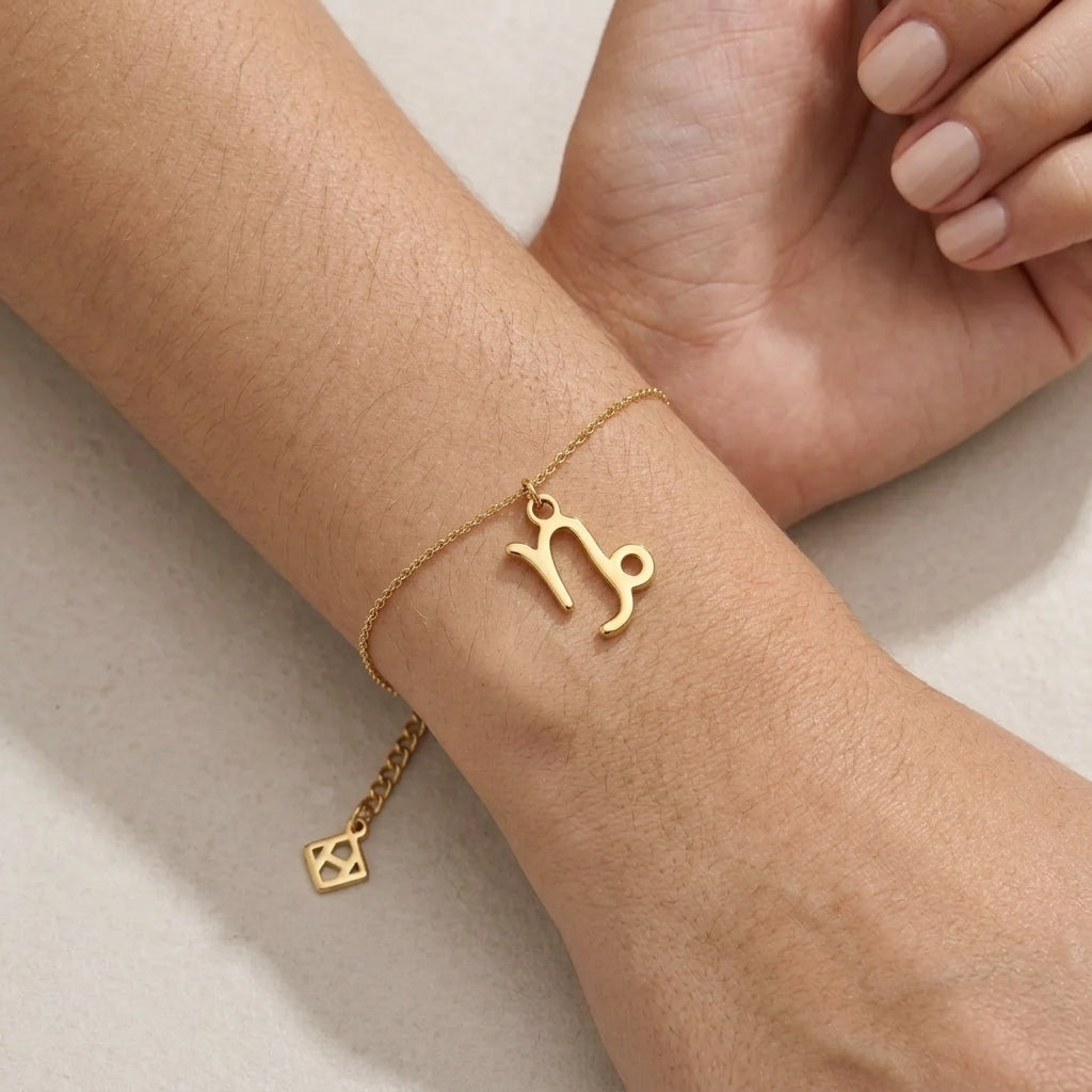 Capricorn Zodiac Bracelet | Star Sign Charm, Gold & Silver