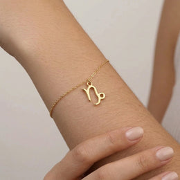 Capricorn Zodiac Bracelet | Star Sign Charm, Gold & Silver