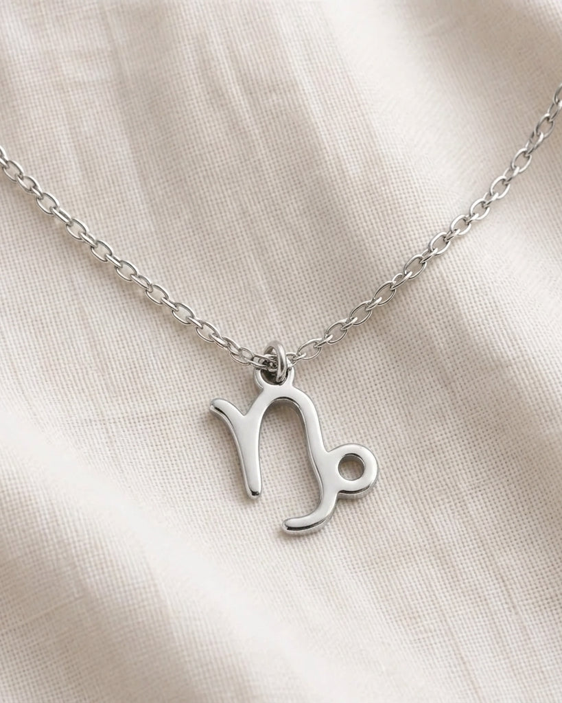 Capricorn Zodiac Necklace | Star Sign Pendant, Gold & Silver