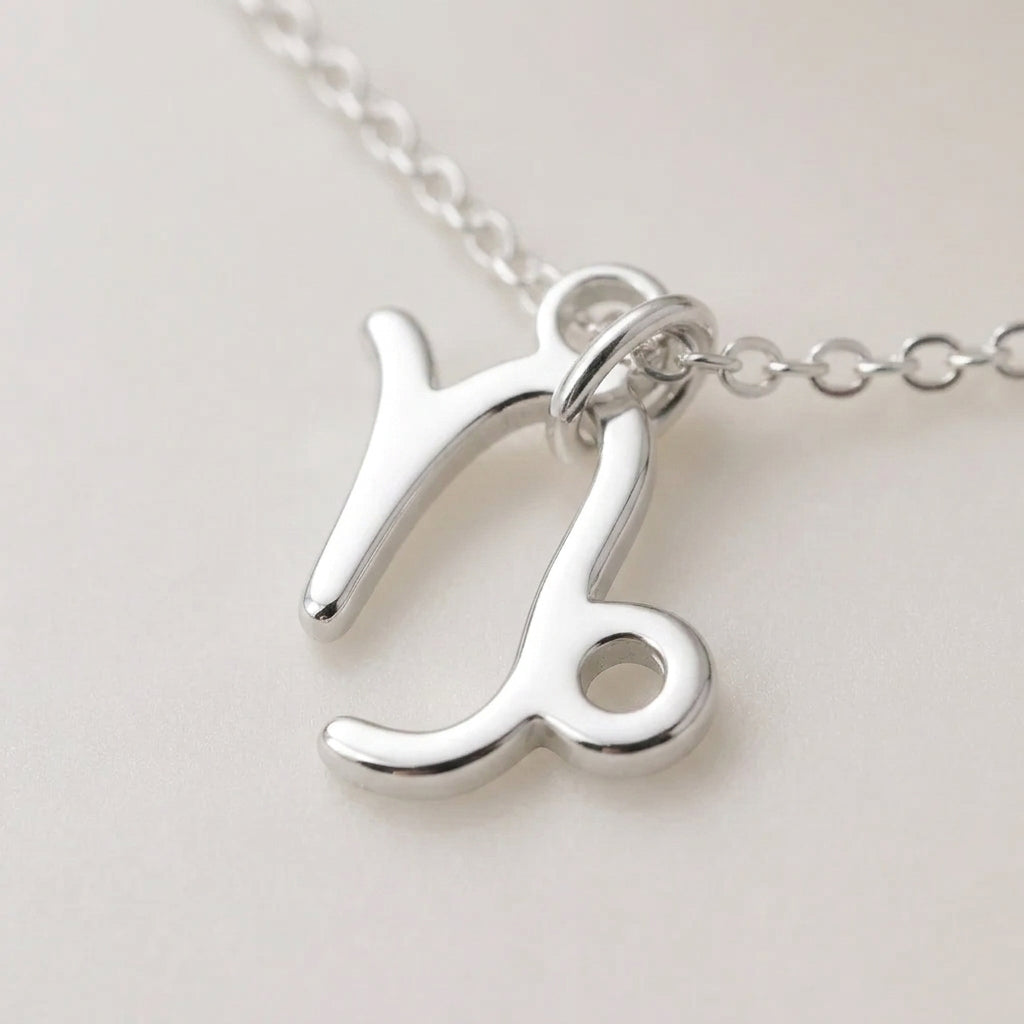 Capricorn Zodiac Necklace | Star Sign Pendant, Gold & Silver
