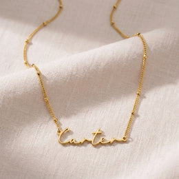 Carter Name Necklace | 18ct Gold, Silver & Vermeil | Ready to Ship