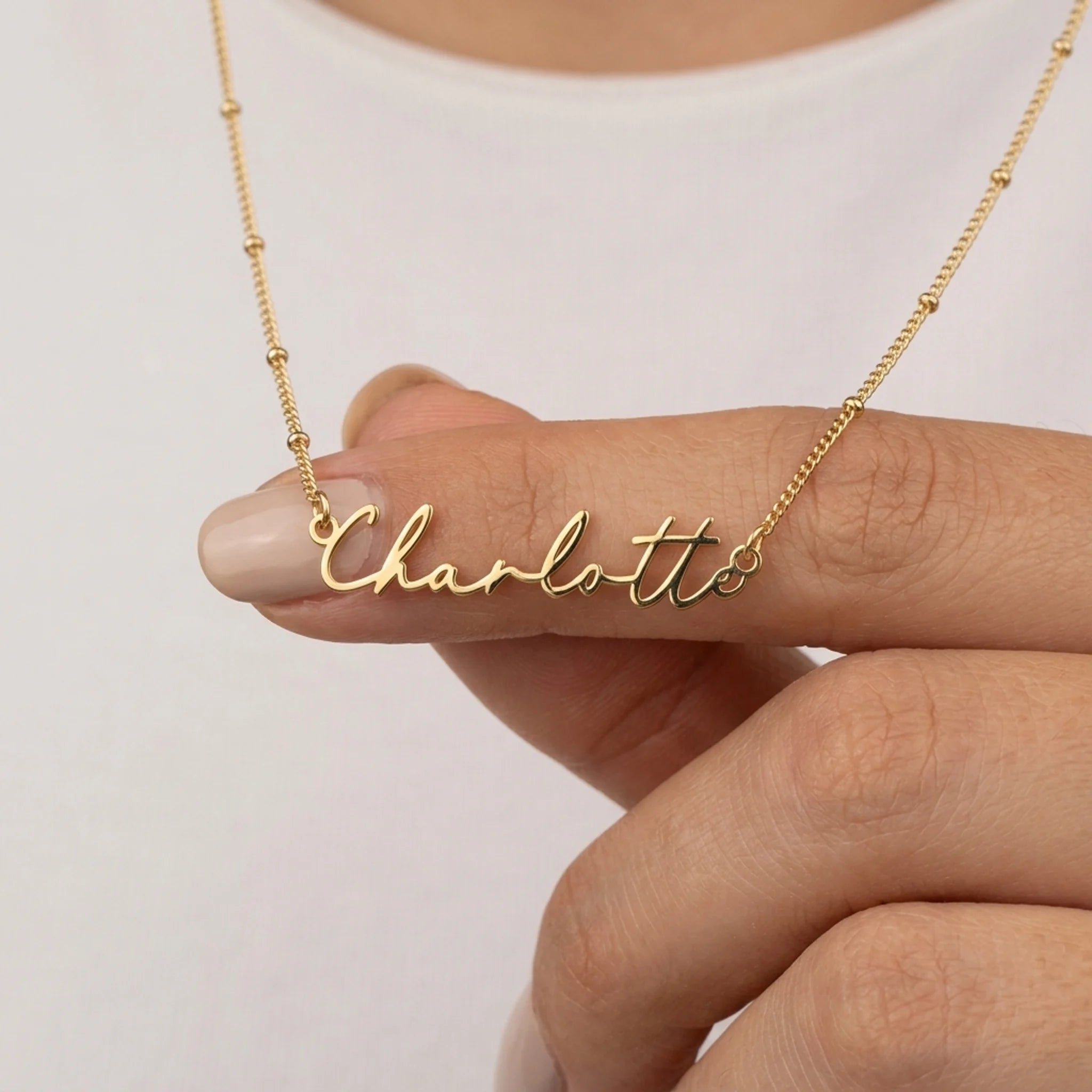 Charlotte Name Necklace | 18ct Gold, Silver & Vermeil | Ready to Ship