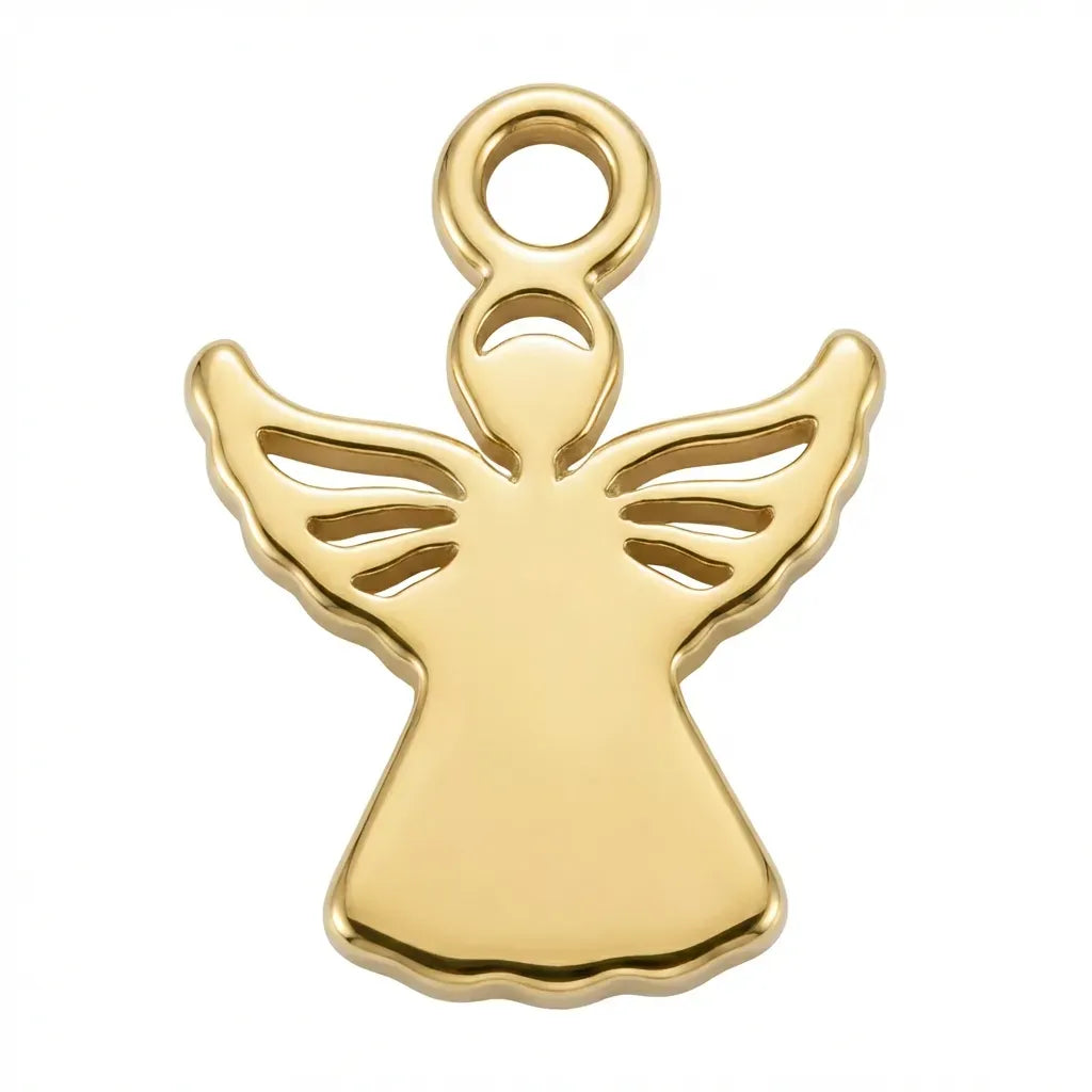 Charm Gold Angel Symbol Charm HBD Gold Angel Symbol Charm