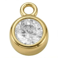 April Crystal - Gold Pendant