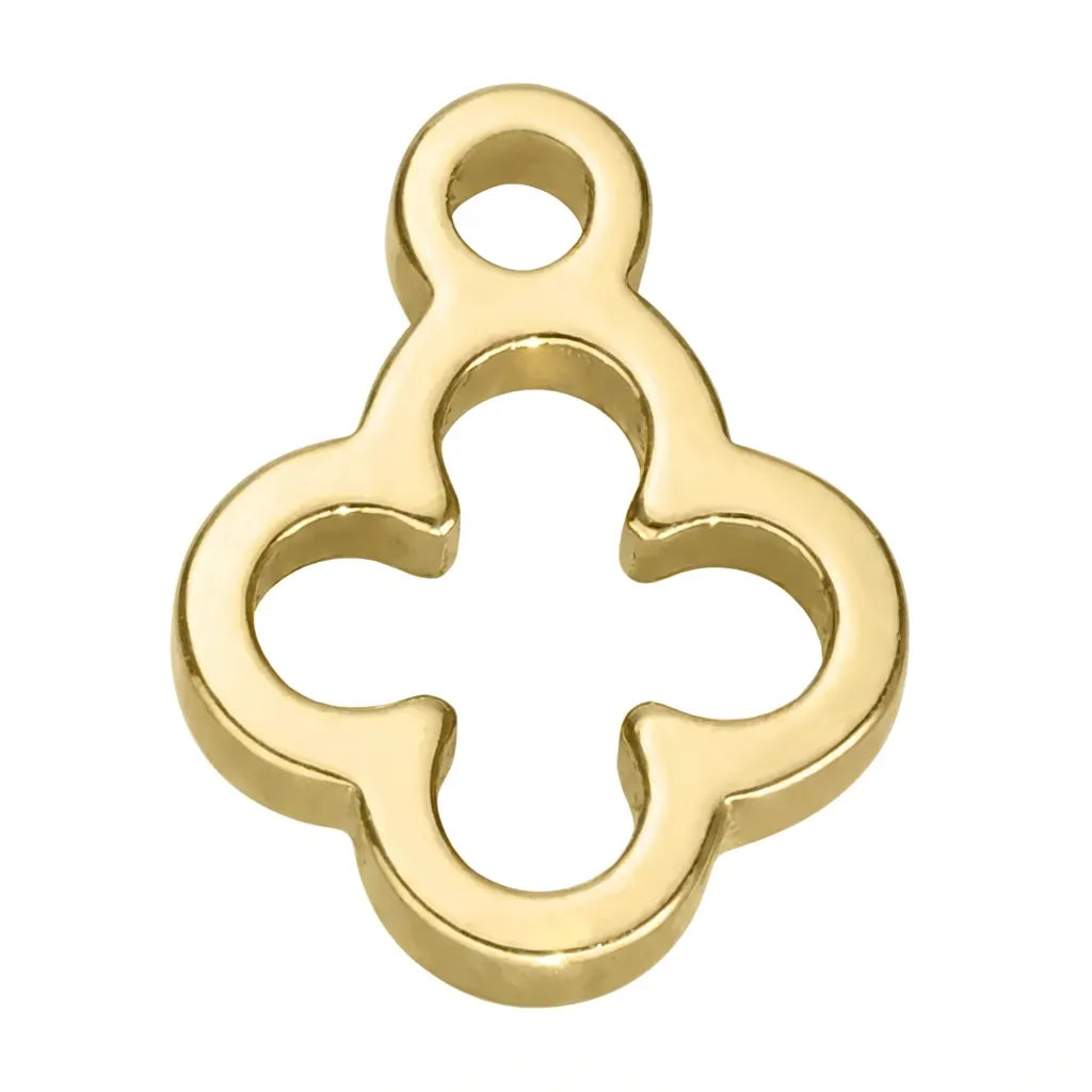 Charm Gold Clover Symbol Charm HBD Gold Clover Symbol Charm