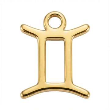 Gemini Zodiac Charm - gold