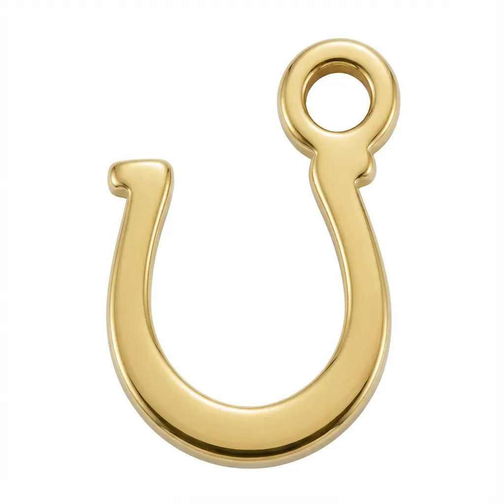 Charm Gold Horseshoe Symbol Charm HBD Gold Horseshoe Symbol Charm