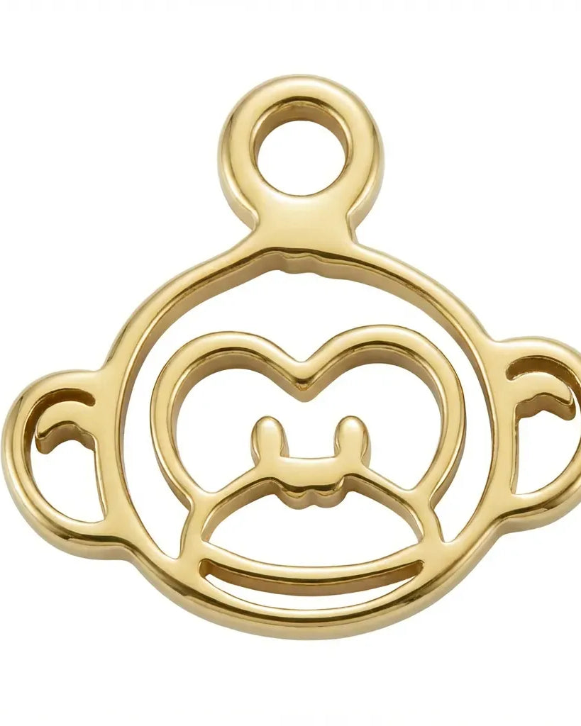 Monkey | Gold or Silver Add-On Charm - HBD