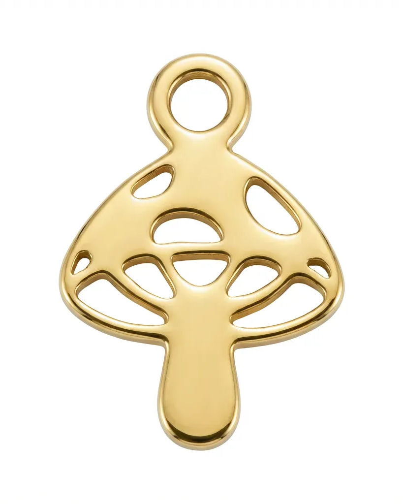 Charm Gold Mushroom Kids Symbol Charm Noa & Nellie Gold Mushroom Kids Symbol Charm