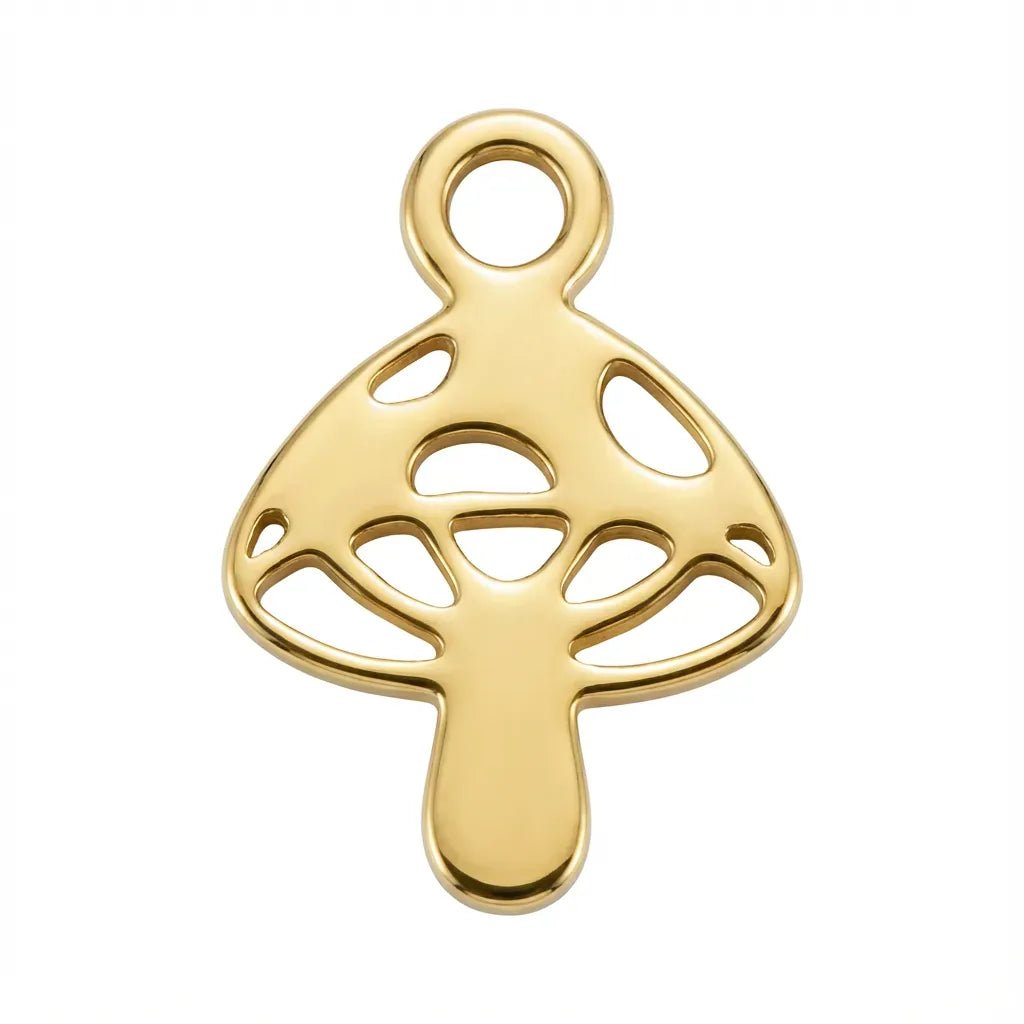 Charm Gold Mushroom Kids Symbol Charm Noa & Nellie Gold Mushroom Kids Symbol Charm