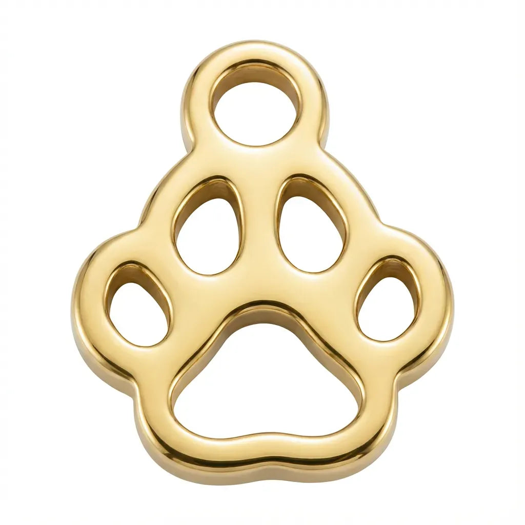 Charm Gold Paw Symbol Charm HBD Gold Paw Symbol Charm
