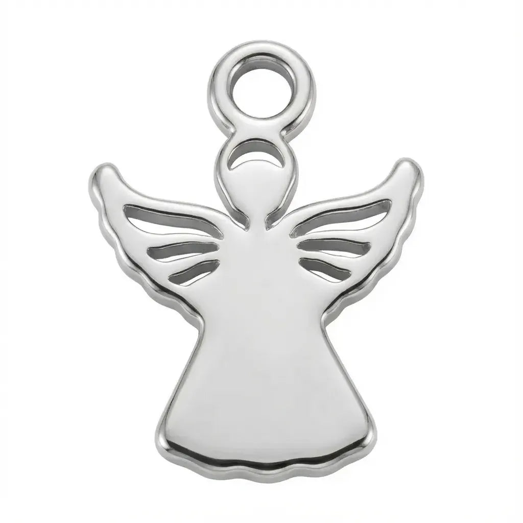 Charm Silver Angel Symbol Charm HBD Silver Angel Symbol Charm