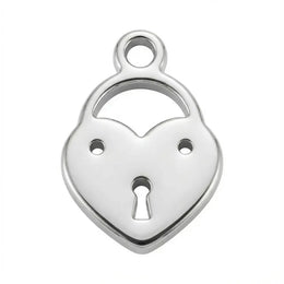 Heart Love Lock Charm Necklace & Bracelet