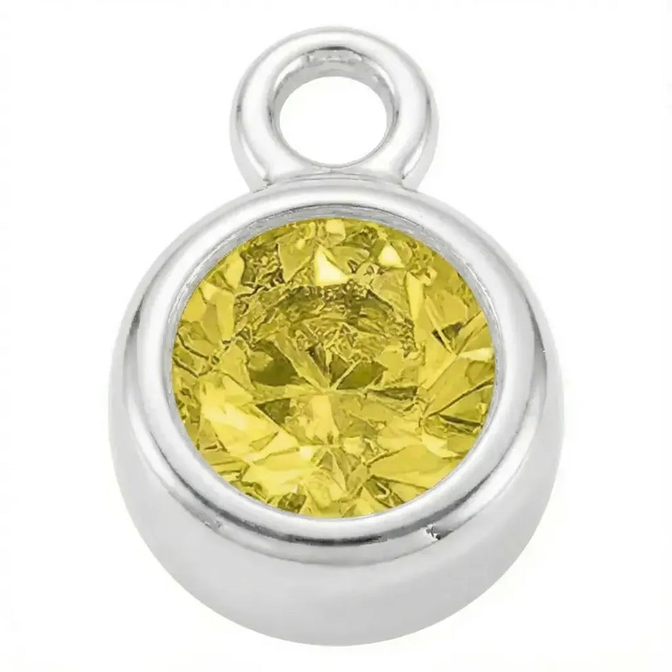 November Topaz | Gold or Silver Add-On Charm - HBD