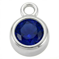September Sapphire - Silver Pendant