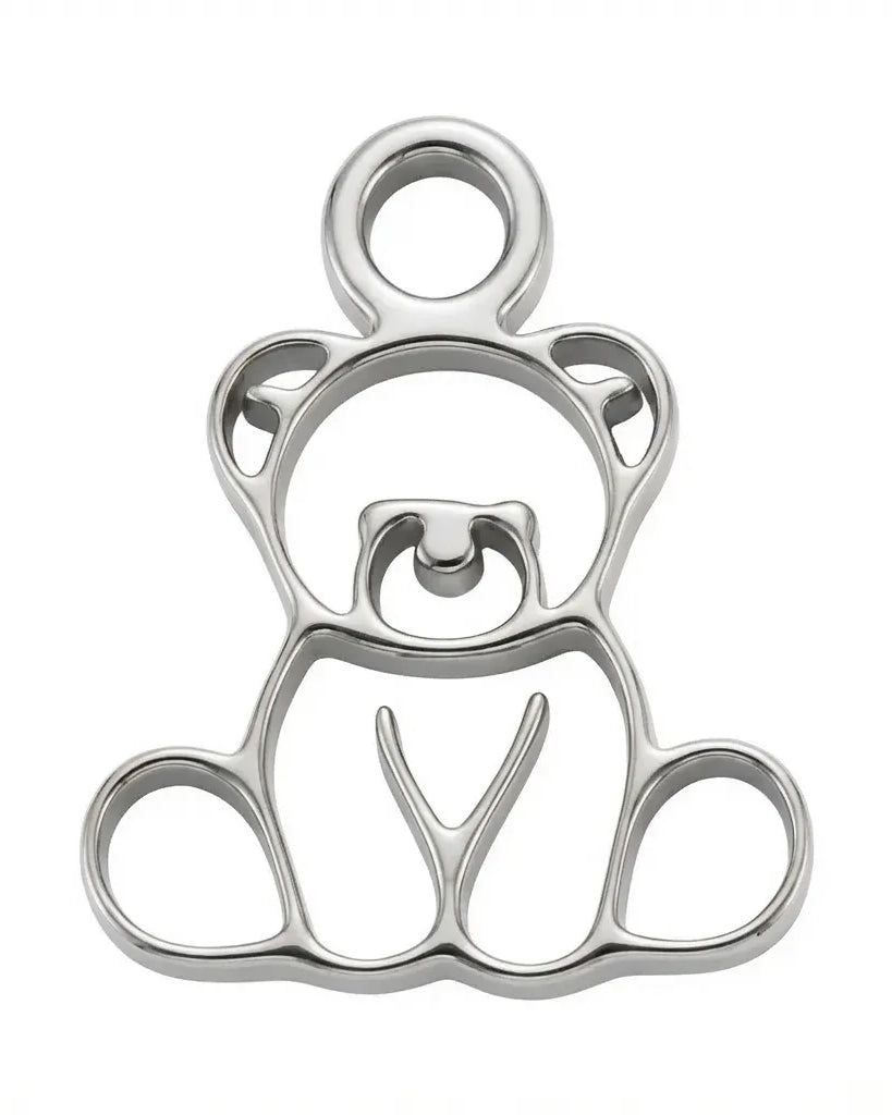 Charm Silver Teddy Bear Kids Symbol Charm Noa & Nellie Silver Teddy Bear Kids Symbol Charm