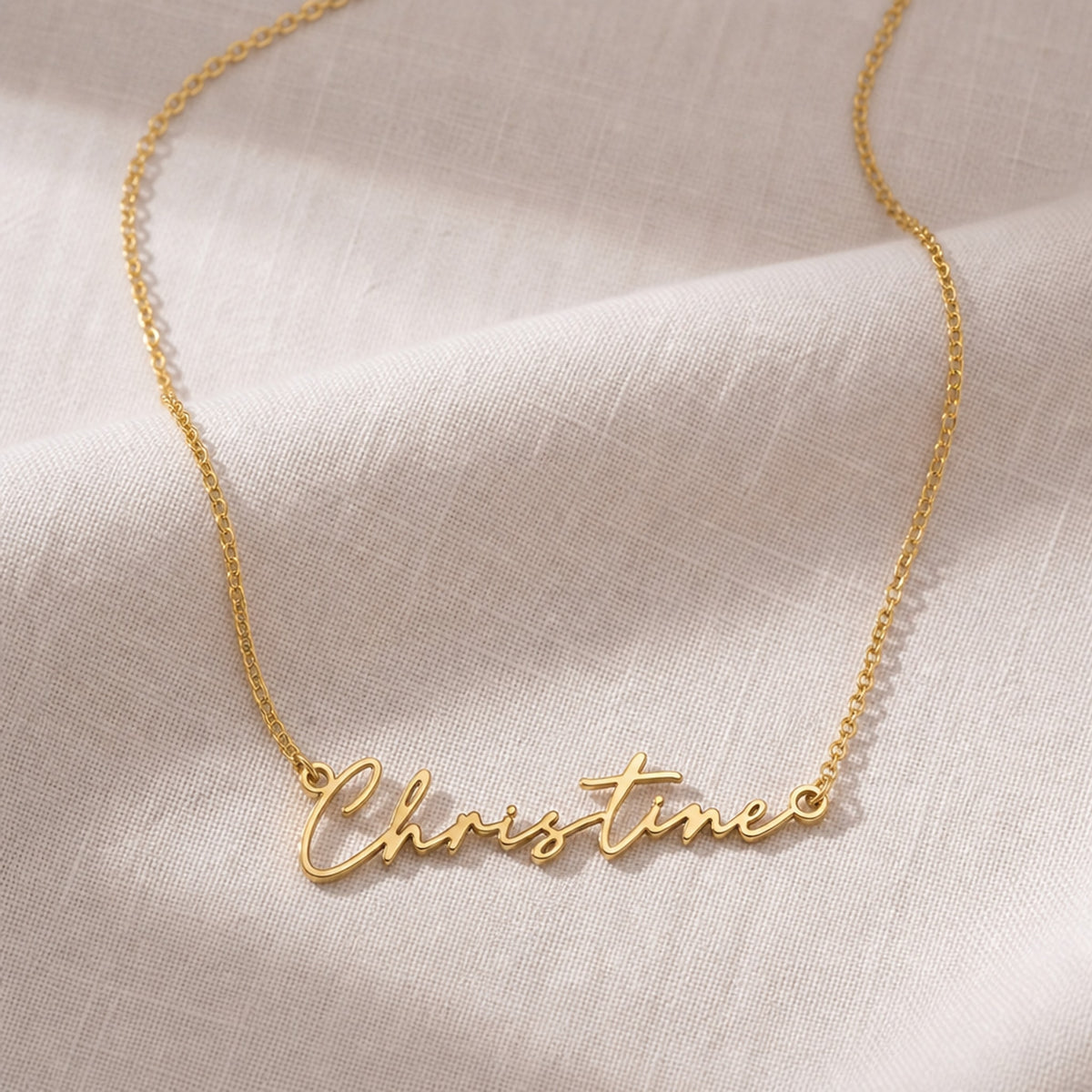 Christine Name Necklace | 18ct Gold, Silver & Vermeil | Ready to Ship
