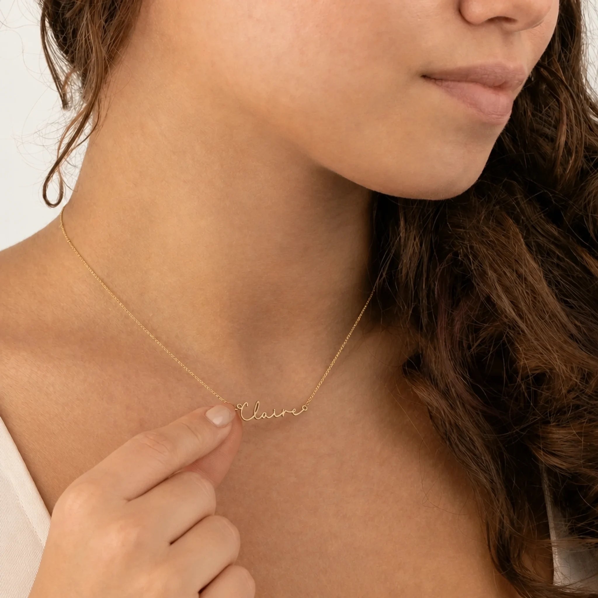 Claire Name Necklace | 18ct Gold, Silver & Vermeil | Ready to Ship
