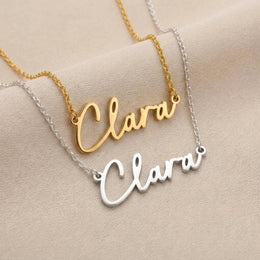 Clara Name Necklace | 18ct Gold, Silver & Vermeil | Ready to Ship