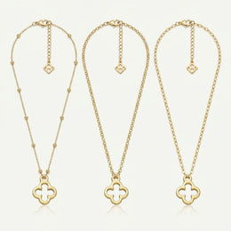 Clover Charm Necklace & Bracelet