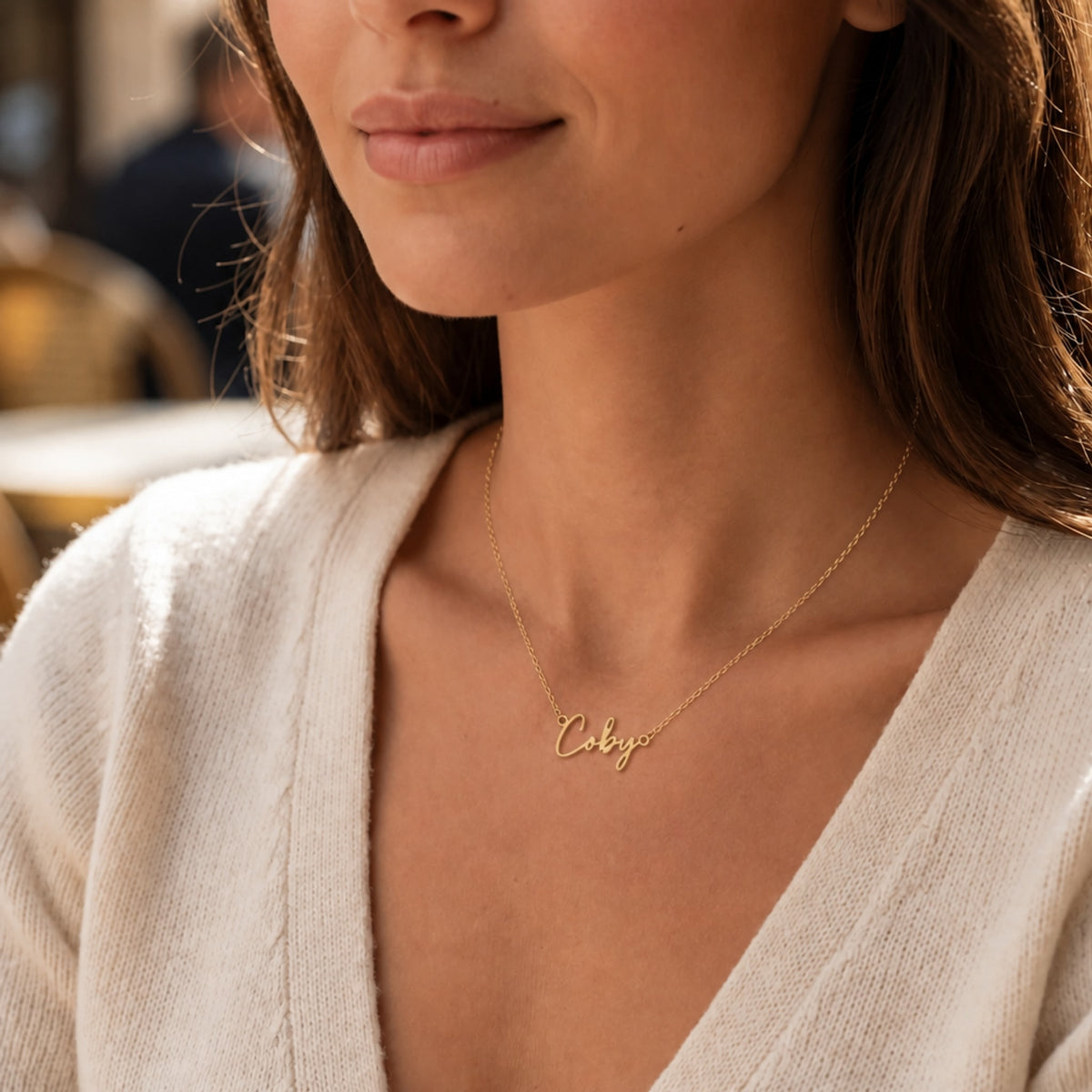 Coby Name Necklace | 18ct Gold, Silver & Vermeil | Ready to Ship