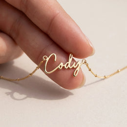 Cody Name Necklace | 18ct Gold, Silver & Vermeil | Ready to Ship