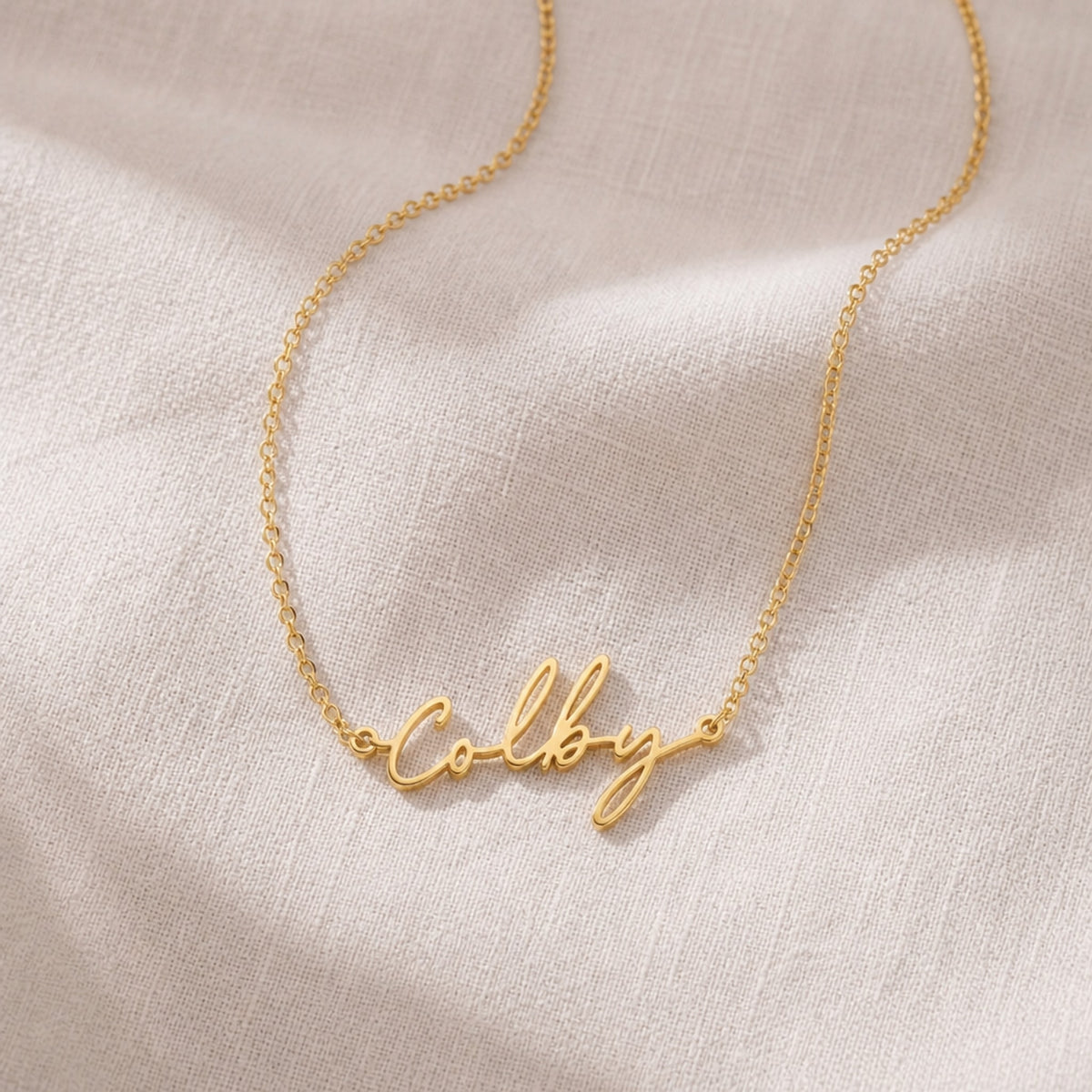 Colby Name Necklace | 18ct Gold, Silver & Vermeil | Ready to Ship